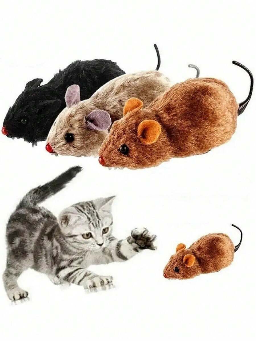 Juguete de ratón de peluche con diseño aleatorio de cuerda para gatos amantes de los gatos y mamás de gatos, juguete para perseguir gatos amantes de los gatos y mamás de gatos, juguetes para gatitos, regalo para amantes de perros/gatos y mamás de perros/gatos, juguete de entretenimiento para mascotas, juguetes de interior
