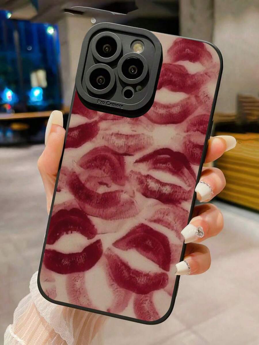 Lip-Printed Shockproof Phone Case Compatible With IPhone P14 Pro Max, P13/P11 Painted P12 Shockproof XR/78GES2 Phone Case XS, Compatible With IPhone P15, Samsung Galaxy S24, A03s, A03 Core, A04, A12, A13, A14, A21s, A22, A23, A24, A32, A33, A34, A51, A52, A53, A54, A71, A72, A73, S20 FE, S21, S22, Redmi 9, Redmi 9A, Redmi 10A, Redmi 10C, Redmi Note 9, Redmi Note 10, Redmi Note 11, Redmi Note 12, Redmi 12, Redmi 12C