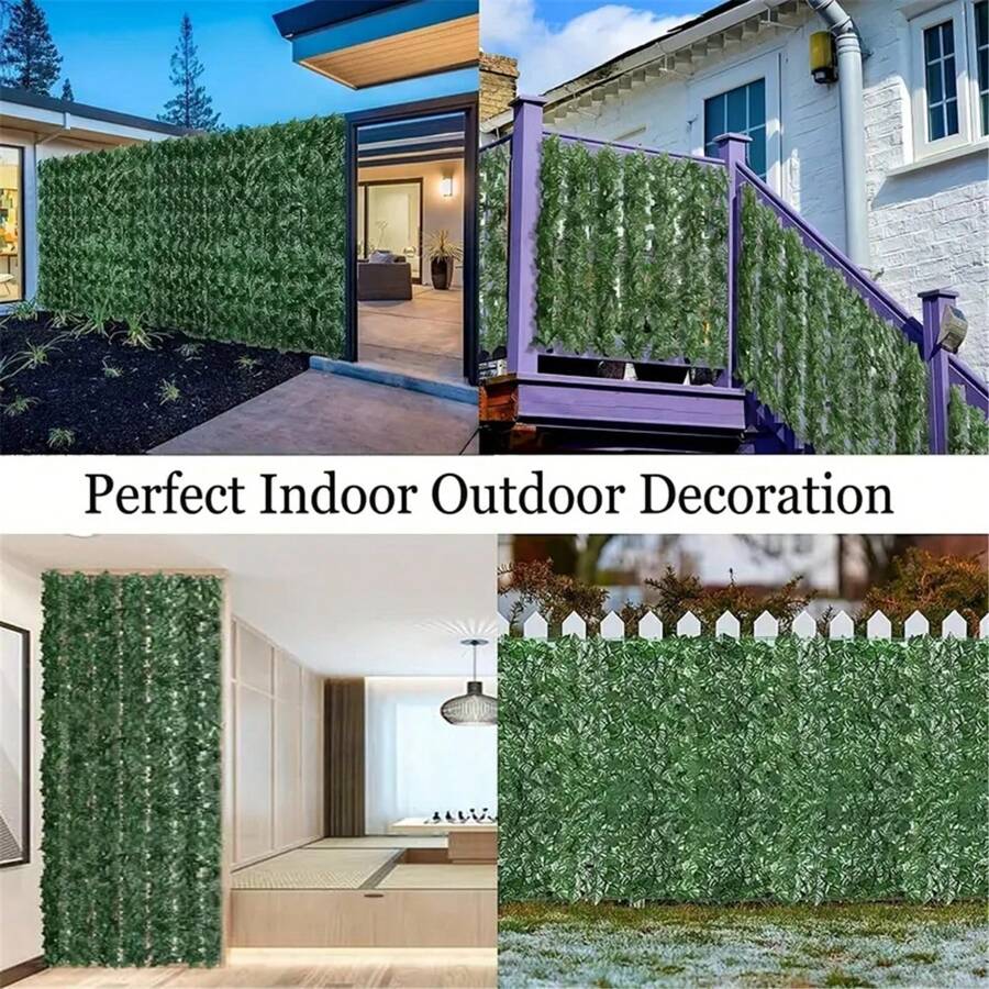 1 PC, Artificial Plants, Ground Fence Screen Privacy Fence, Imitation Ivy, Suitable For Garden Lawn Patio, Wedding Decoration