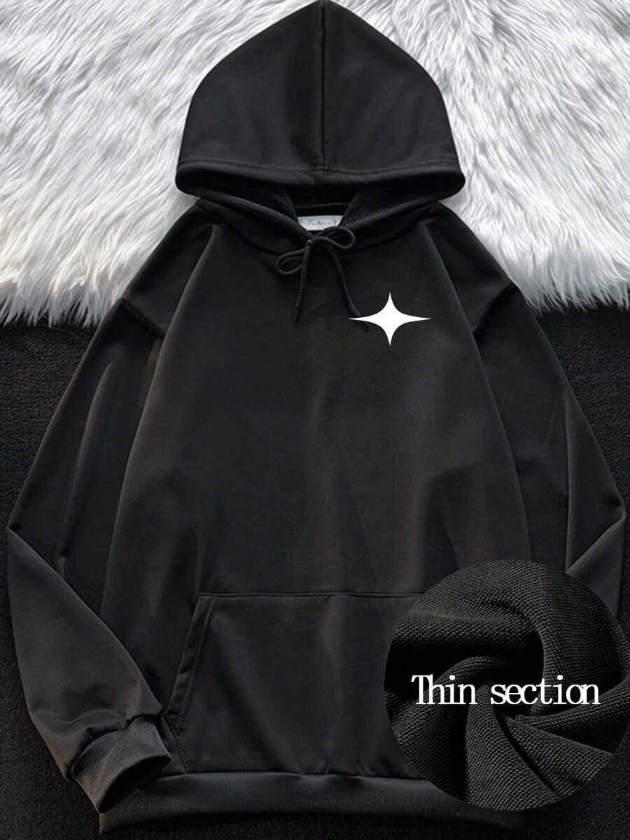 Sudadera con capucha casual con estampado de banda, sudadera con capucha de moda casual de otoño e invierno estilo Y2K
