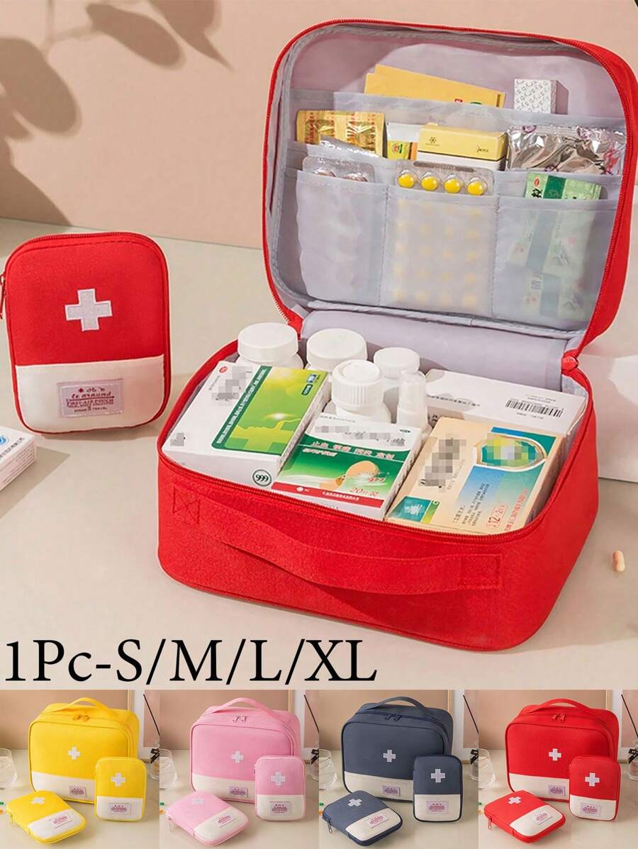 1 pièce Sac de rangement médical, sac médical de voyage portable, trousse de premiers soins de voyage portable, compact, et imperméable. Espace de rangement ample pour les voyages et les urgences à la maison. Trousse de premiers soins compacte pour les amateurs de plein air, idéale pour la chasse, la randonnée, le camping et les situations d'urgence