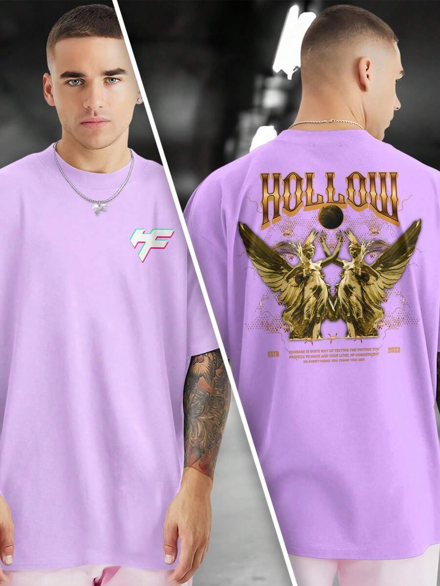 Camiseta Estampada Frente e Costas HOLLOW MOON 100% Algodão JPJ1