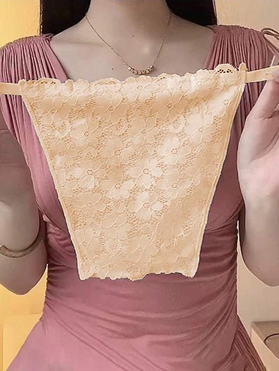 1st Dames Eendelig Dubbellaags Kant Camisole Nep Kraag