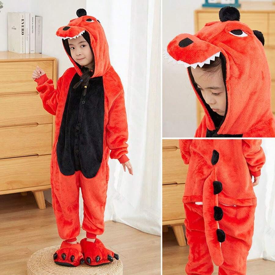 Pijamas calientitas mameluco unisex niños y niñas disfraz anime cosplay Costumes, pijamas de franela para bebe ropa de cartoon anime invierno mamelucos mameluco de dinosaurio edad 4-14 mono de gato y Panda, monos de animales, disfraces de Halloween y Chiristmas ropa para el hogar regalo dormir , recuerdo