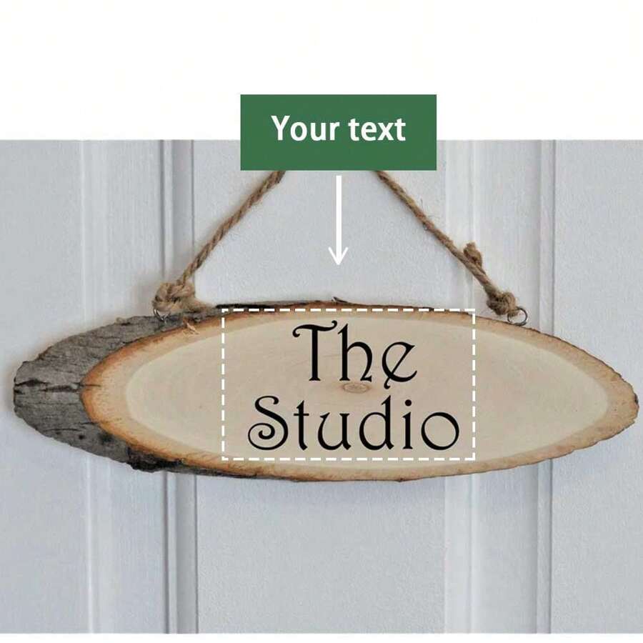 Personalised Log Slice Hanging Door Plaques Sign - Choose Your Own Message Gifts Birthday Graduation