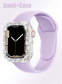 Purple Strap + Transparent Case