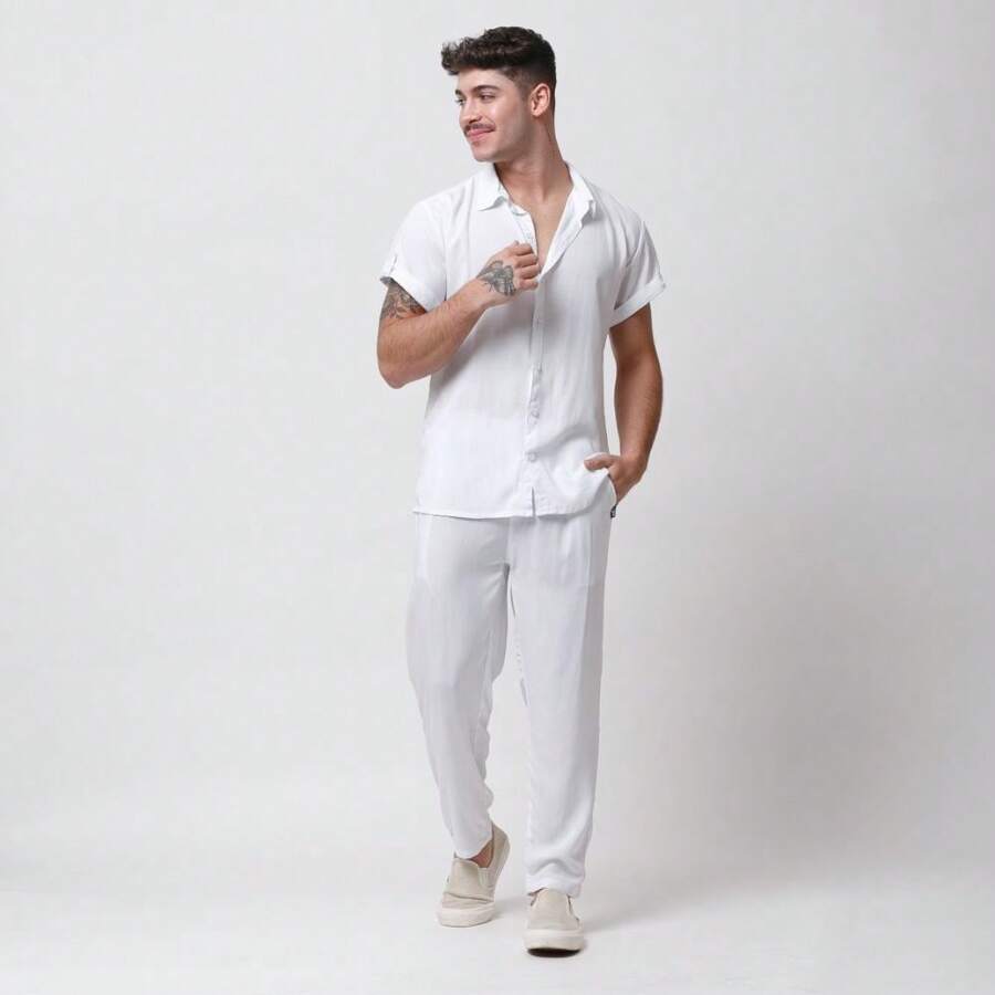 Conjunto Viscolinho Camisa e Calça - Santo Luxo