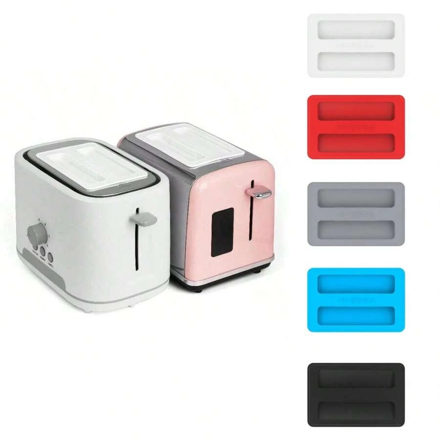 1pc/2pcs Dustproof Cover For Toaster,Silicone Toster Lid,Protecting Toaster From Dust,Dirt,Spills,Splash,Smudges And Bugs,Toaster Top Cover,Kitchen Appliances Protector,Toaster Accessories