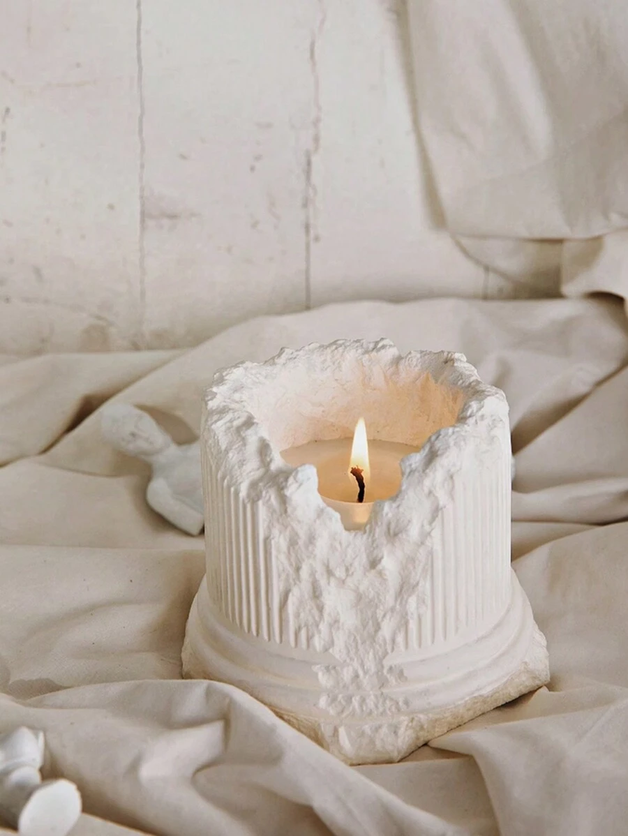 1 pieza Vela con forma de yeso para aromaterapia, vela con fragancia europea y americana, decoración para fotografía, aniversario, cumpleaños, fecha, de alta calidad, decoración para el hogar, decoración de habitación, decoración de boda, decoración de mesa, regalo navideño perfumado para amigos y familia, regalos