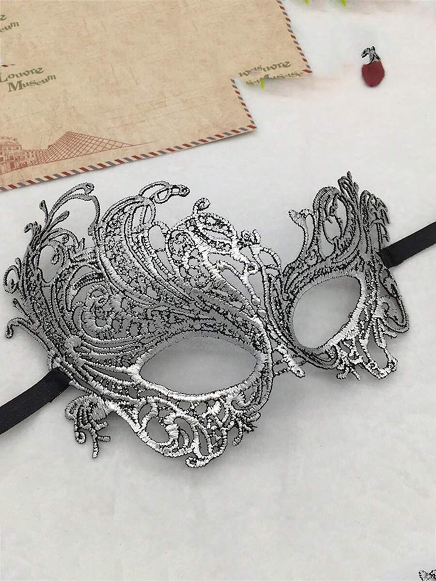 1 pezzo Maschera per il viso con metà viso in pizzo e motivo fenice, mascherata per adulti per feste, costumi di Ognissanti, lingerie sexy, maschera per gli occhi per San Valentino