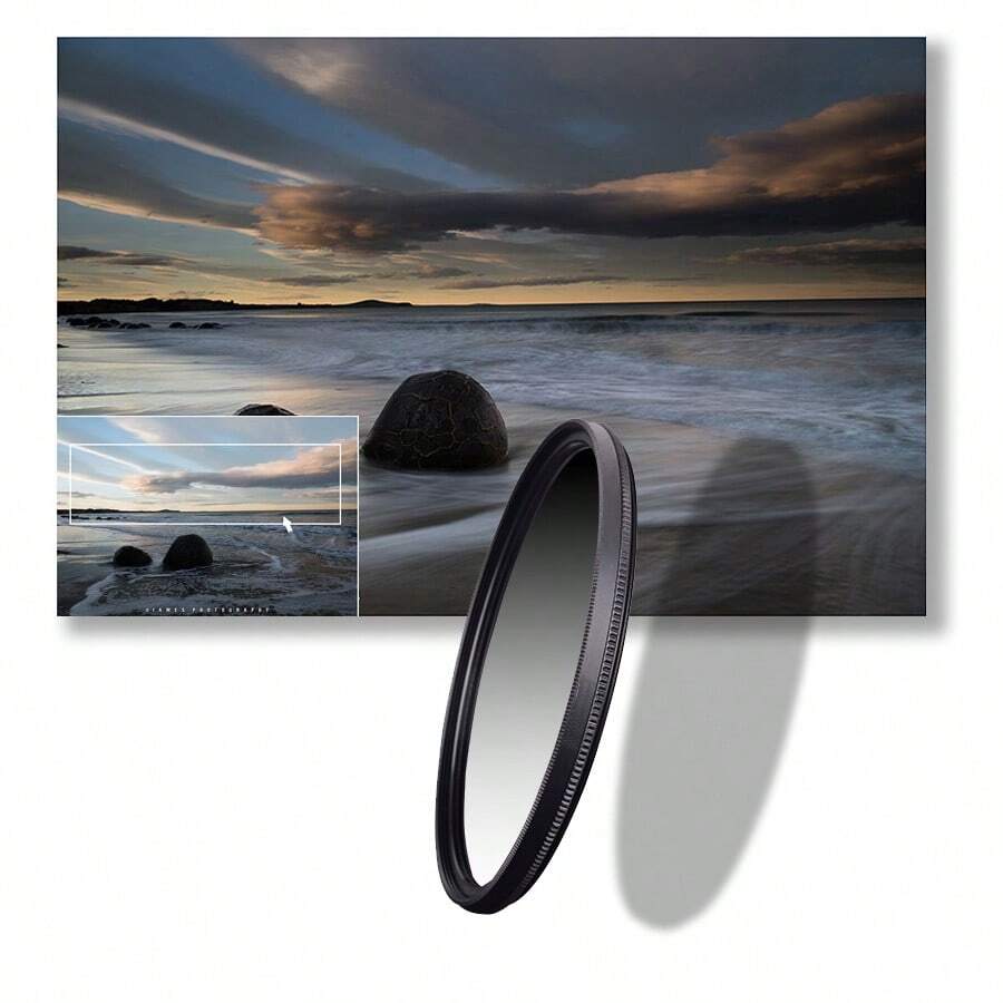 Leichter kreisförmiger Gradverlaufsfilter, Gradverlauf Orange, DSLR Kamera Linsenfilter, Linseneffekt, Landschaftsfotografie, Himmel Aufnahme, Aluminiumlegierungsrahmen, erhältlich in Linsendiameter 40.5mm/49mm/52mm/55mm/58mm/62mm/67mm/72mm/77mm/82mm