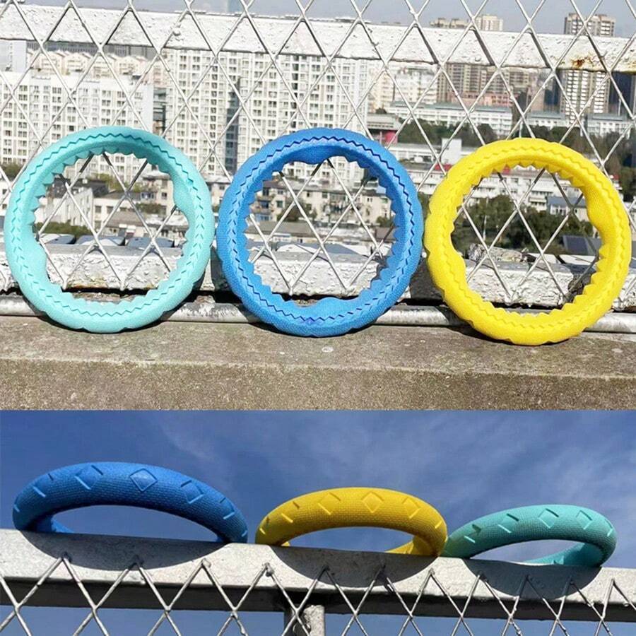Brinquedo de roer para animais de estimação, Brinquedo em forma de círculo, Brinquedo de companhia para cachorros, Brinquedo de treinamento para cachorros, Brinquedo resistente à mordida e sólido