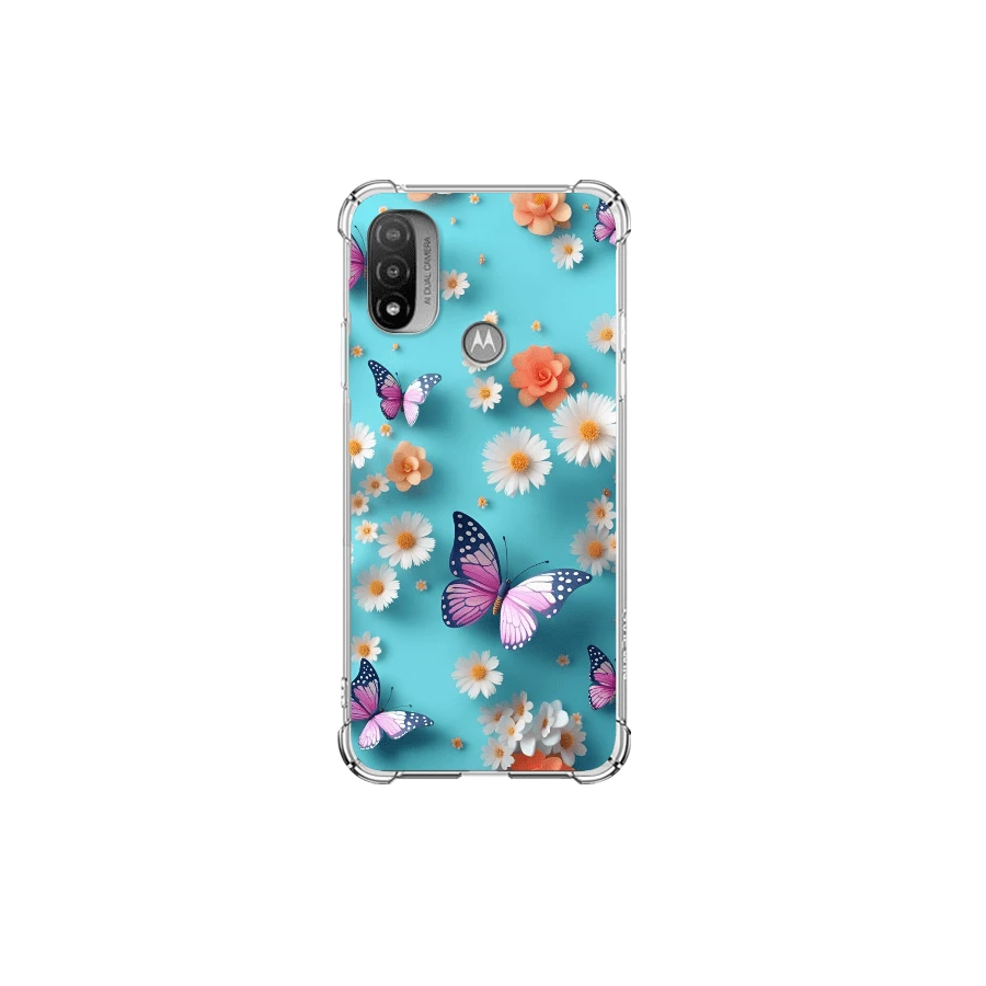 Capa TPU Moto com proteção de borda; Borboleta.