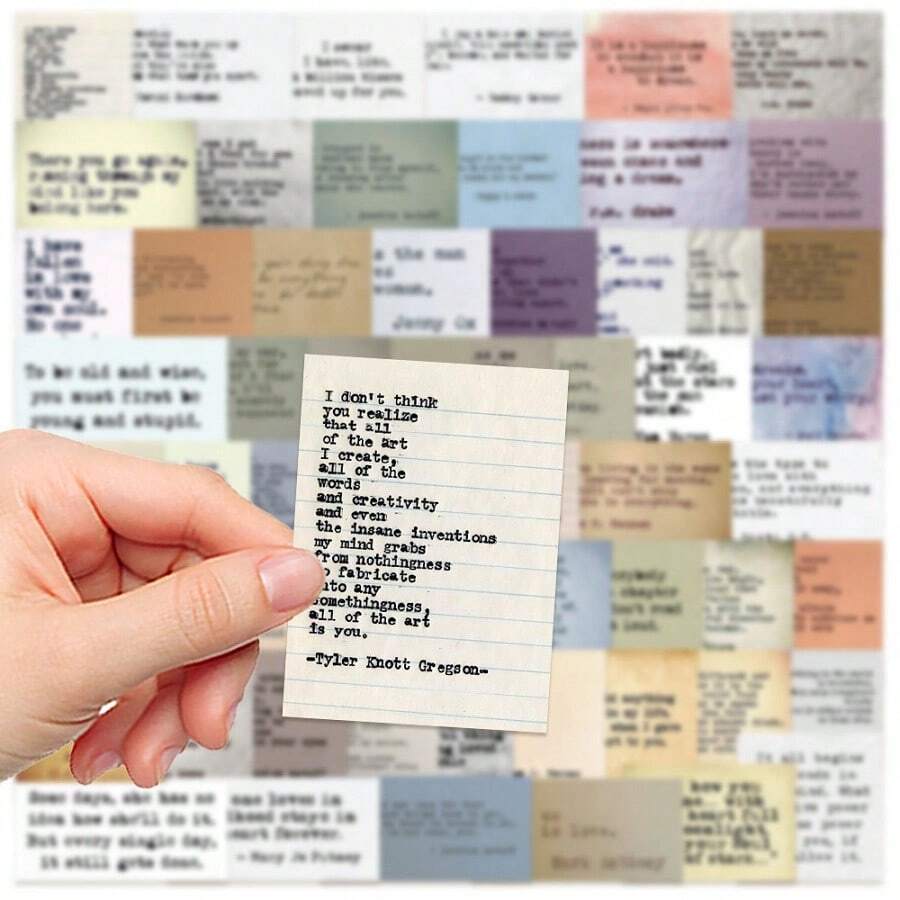 60 Stücke Retro Celebrity Zitat Aufkleber Kollektion - Inspirierende Zitate, wasserfest, zum selbst gestalten für Handy-Hülle, Buch, Laptop, Trinkbecher und mehr - Englisch