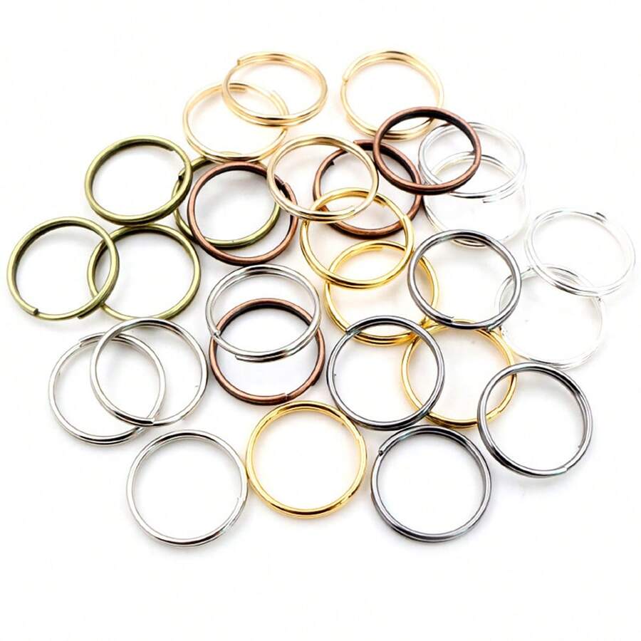 50-200 stuks Diameter 5-20mm Open Jump Rings Dubbele Lussen Goud Zilver Kleur Split Ringen Connectoren Voor Sieraden Maken Benodigdheden DIY Accessoires