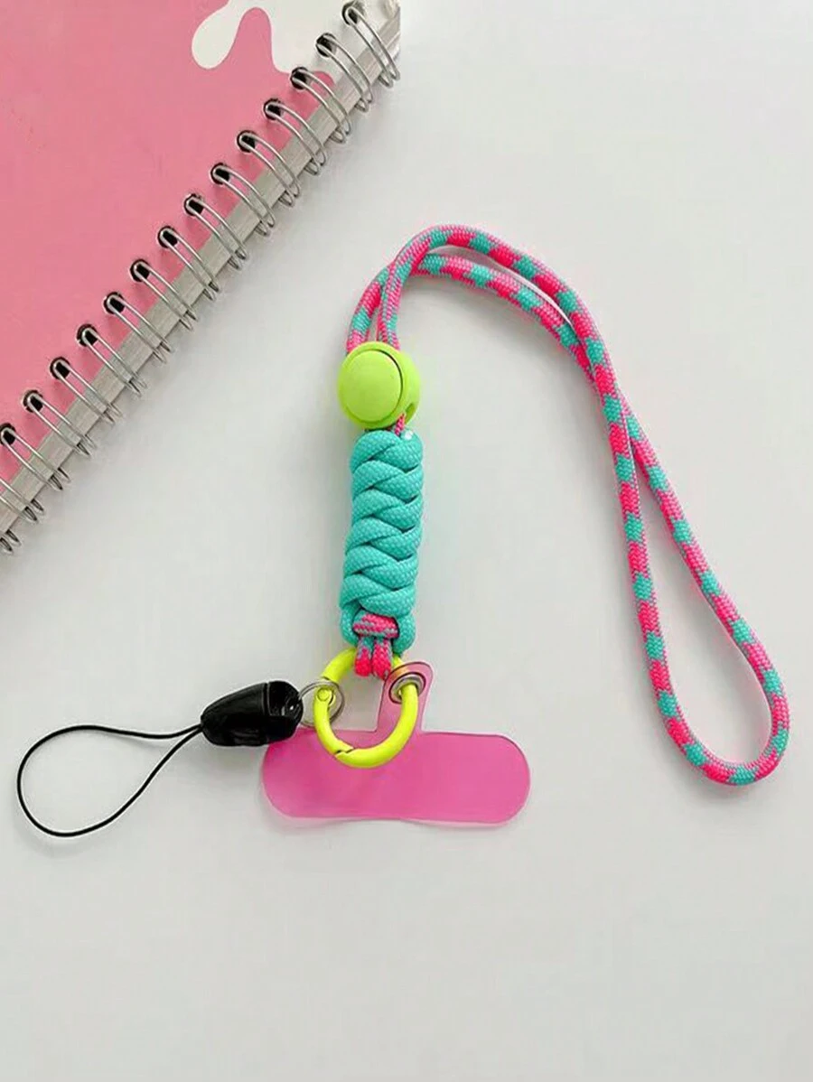 Cordón de muñeca multicolor para teléfono, ajustable, anti-pérdida, resistente, con llavero, soporte para USB, regalo para madre, familia, amigos, cumpleaños, festividades, accesorio para teléfono, cadena para teléfono