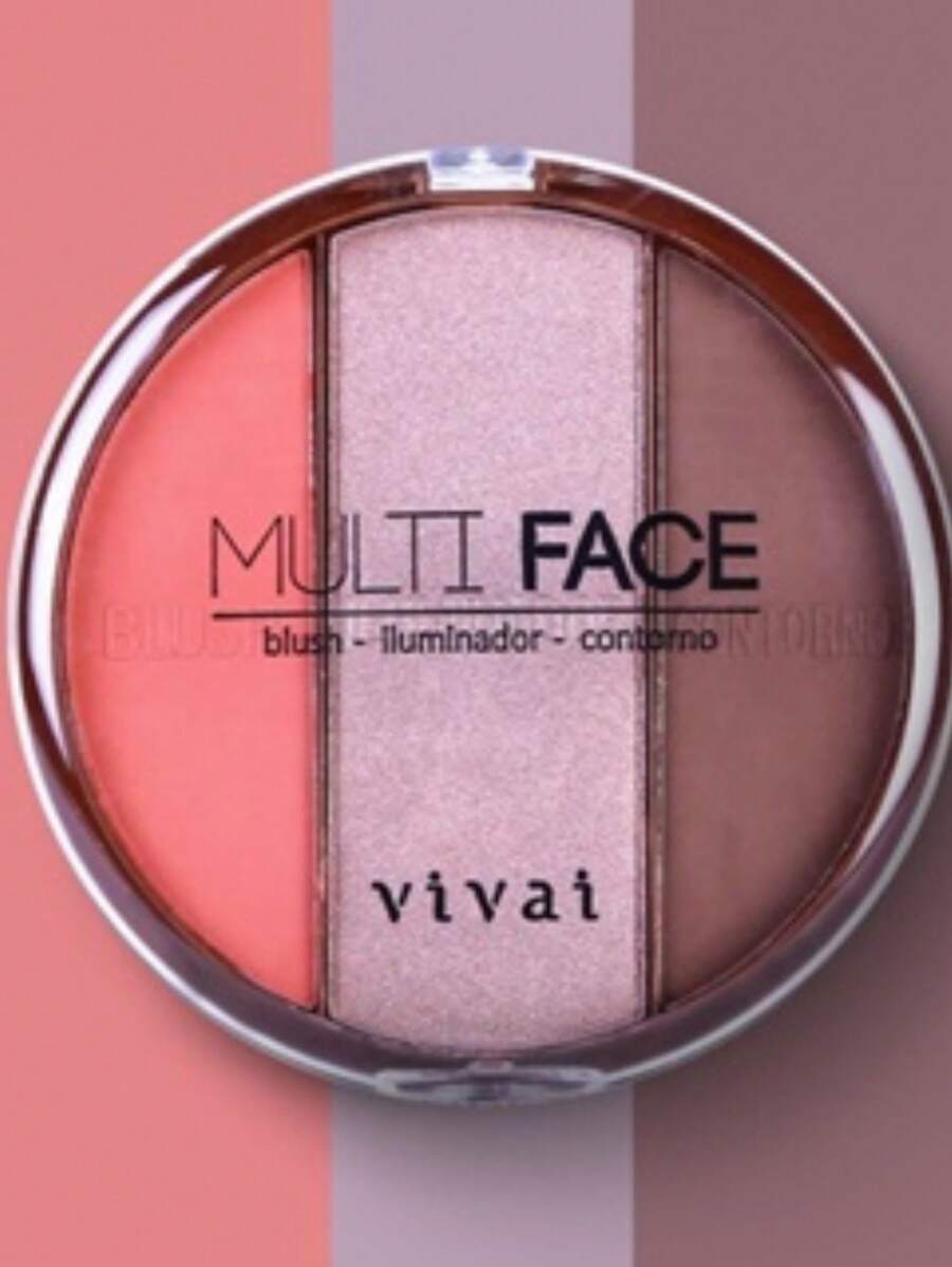 Paleta 3 em 1 MultiFace Contorno Bronzer Iluminador