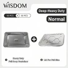 Full Size Deep Container Heavy Duty+Normal Lid 50set