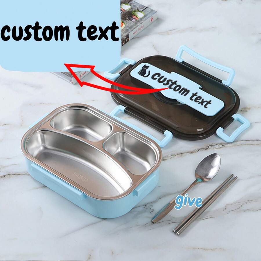 Boîte à déjeuner scellée en acier inoxydable 304 avec motif de chat multicolore. Étanche et hermétique. Livrée avec une poignée en plastique et des couverts en acier inoxydable. Le couvercle de la boîte peut être utilisé comme support pour téléphone. Convient pour les étudiants et les travailleurs de bureau, fournitures scolaires, cadeau de Noël bleu