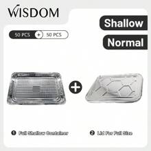 Full Size Shallow Container+Normal Lid 50set