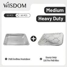 Full Size Medium Container+Heavy Duty Lid 50set