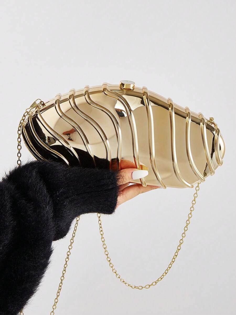 Luxury Women's Party Prom Shell Clip Box Evening Clutch Acrylic Transparent Clutch Waterproof Crossbody Bag Tready Bride Bag, Perfect For Party, Wedding, Dinner/Banquet, Matching With Wedding Dress,Formal Dresses, Prom Dress, Birthday Dress, Women Dress Party