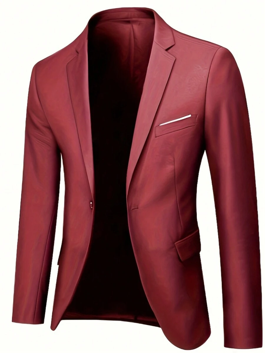 Chaqueta de traje de negocios para hombre, blazer formal de estilo europeo para padrinos