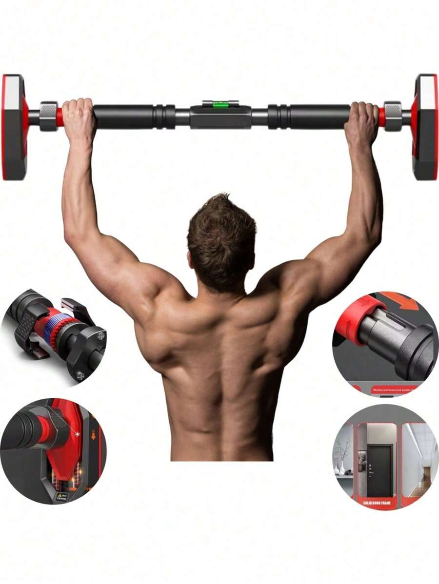 Barra Fixa Porta Ajustavel Treino Musculação Com Nivel Super Macia