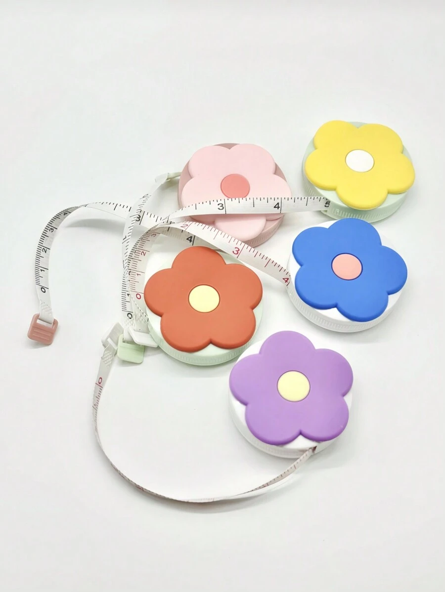 1 pièce Mini mètre ruban rétractable de couleur macaron, règle double face, pour mesurer la longueur, la hauteur, la distance, le buste, la taille, les hanches, le corps, les vêtements