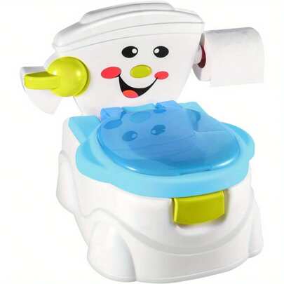 Potty Training Toilet Seat With Splash Guard 2 In 1 Toddler Training Portable Safety Chair Urinal For6 Months To 5 Years (Blue)