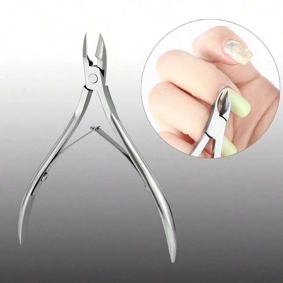 1pc Stainless Steel Silver Nail Clippers For Thick Nail & Ingrown Toenails, Toenail Clippers For Men