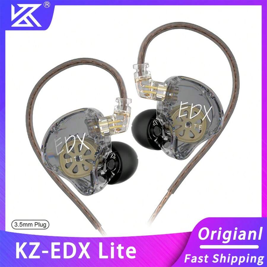 KZ Original KZ EDX Lite Earphones Bass Earbuds In Ear Monitor Stage Live Headphones Sport Noise-Proof HIFI Headset Audiophile Earphone New Arrival