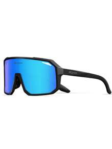 black frame blue lens