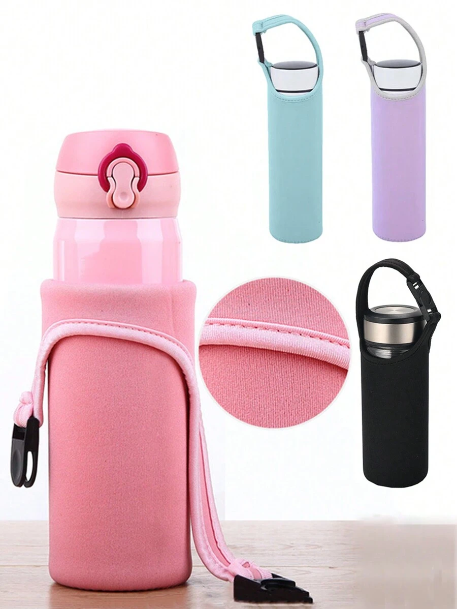 1PC 500ml Draagbare Waterfles Case Met Riem Anti-Brandwonden Glazen Bekerhoes Handtas Vacuüm Bekerhoes Waterfles Tas Waterfles Draagtas Bekerzak Vacuüm Glazen Bekerset Outdoor Accessoires Reisorganizer Kleine Koffer Accessoires Thuis Cruise Essentials Reistas Mini Draagbare Reisorganizer Draagbare Vakantieorganizer