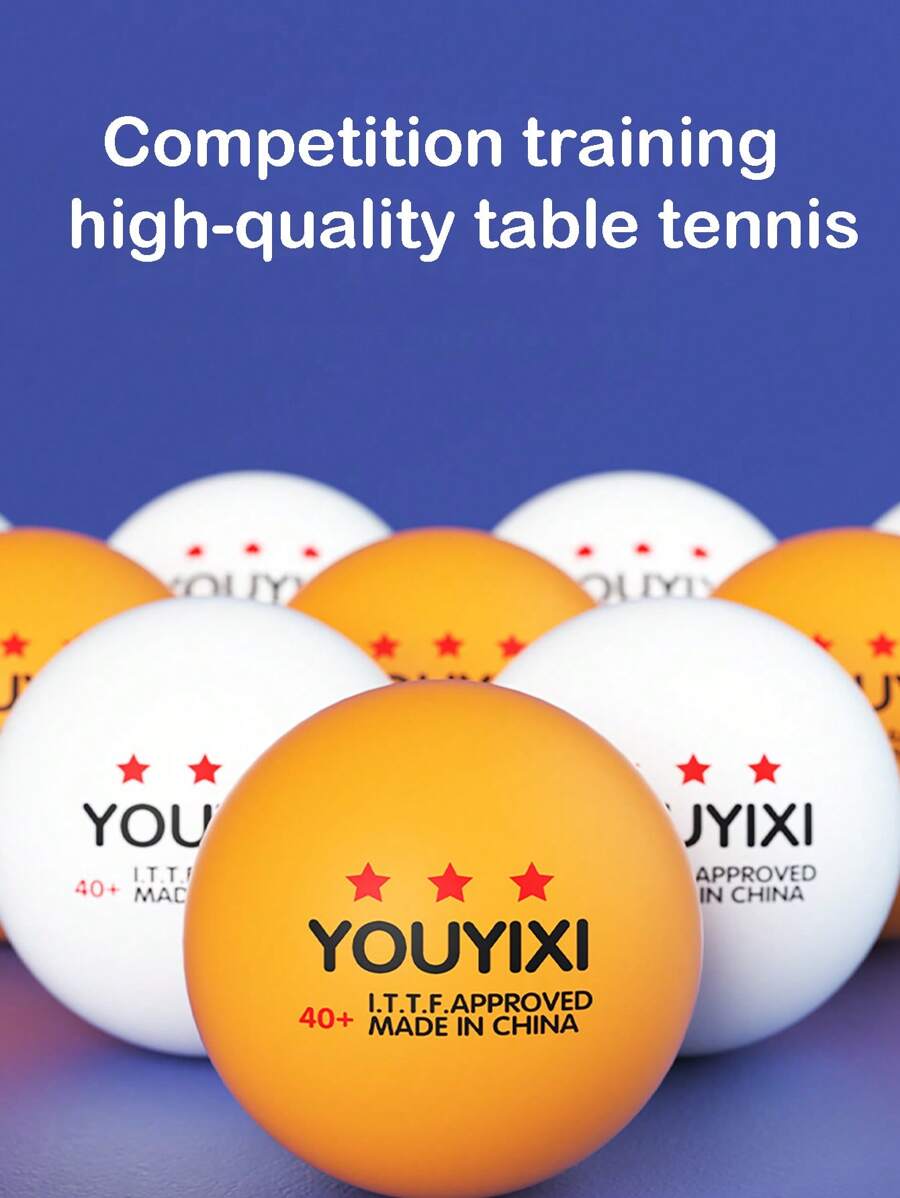 5pcs/10pcs/20pcs Table Tennis Balls, 3-Star Professional Match Training Ping Pong Balls, Durable And Bouncy For Serving Machine
