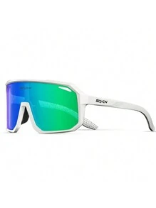 White Frame Green Lens