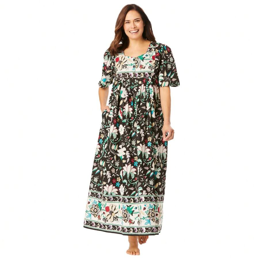 Only Necessities Women's Plus Size Bib Front Lounger