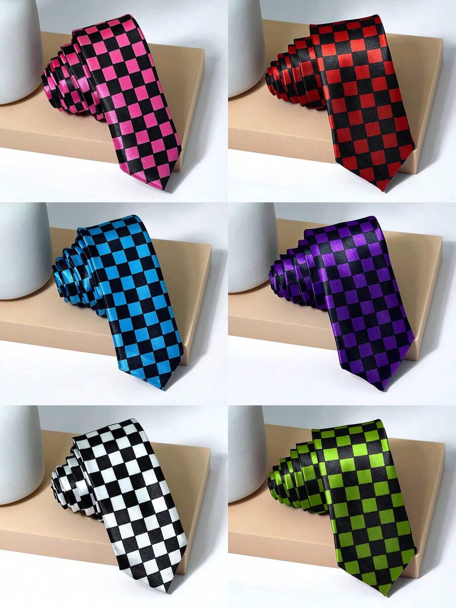 1 Peça Gravata de Moda Listrada em Duas Cores para Homens, Adequada para Reuniões de Negócios e Uso Diário com Camisas e Ternos