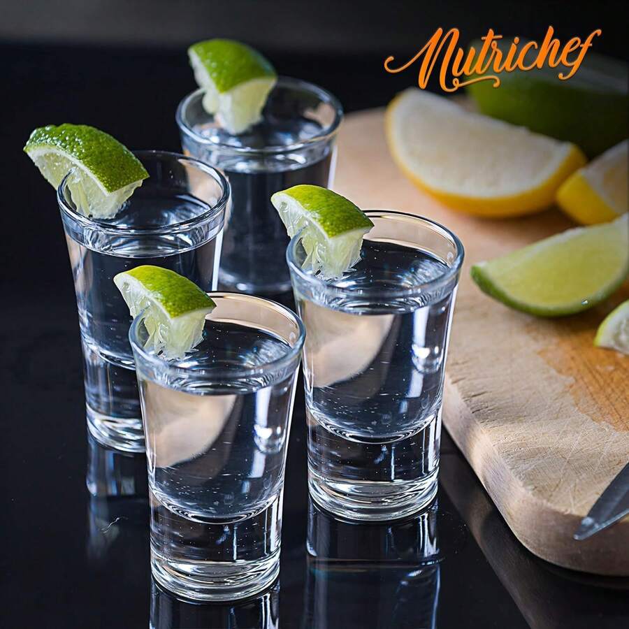 Vasos de chupito de 0.5oz/1oz, vasos de vodka de poca capacidad, de alta calidad, aptos para lavavajillas, a prueba de roturas, cristalería transparente ideal para whisky, tequila, vodka, perfectos para fiestas, bares y clubes