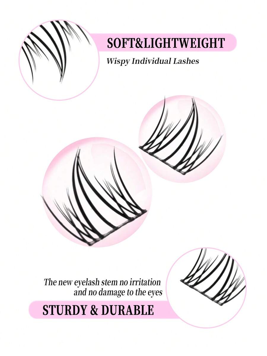 Miss Wink Mm C Curl Natural Soft Daily Lashes Pcs Diy Combination Lashes For Naked Makeup