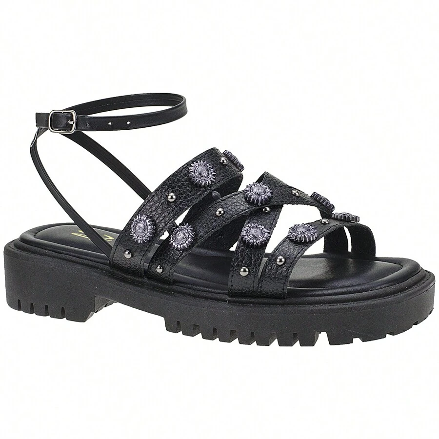 Sandalia Gladiadora Feminina Fashion com Enfeites AC