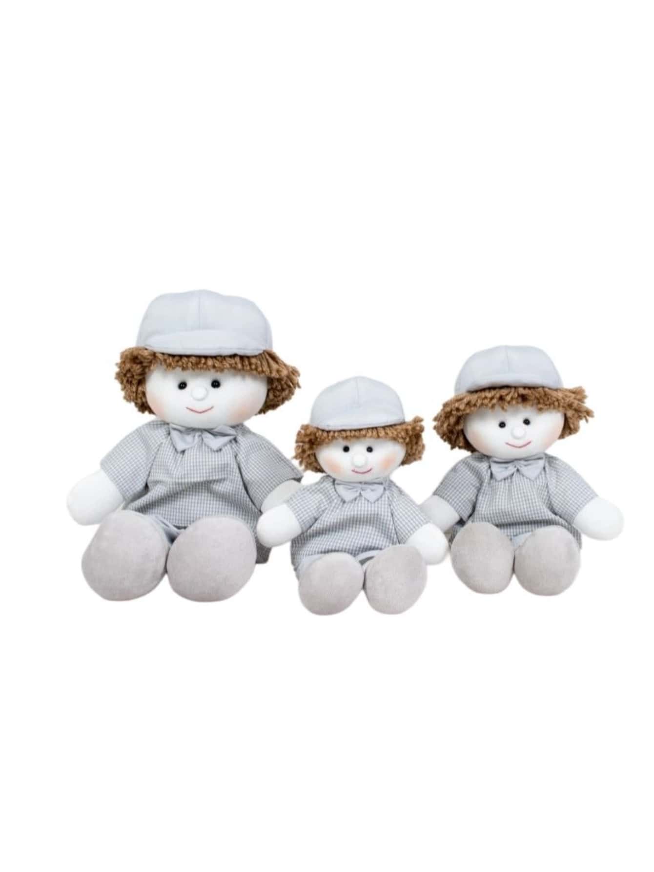 Trio De Boneco Luiz Para Nichos E Decorações 3pçs