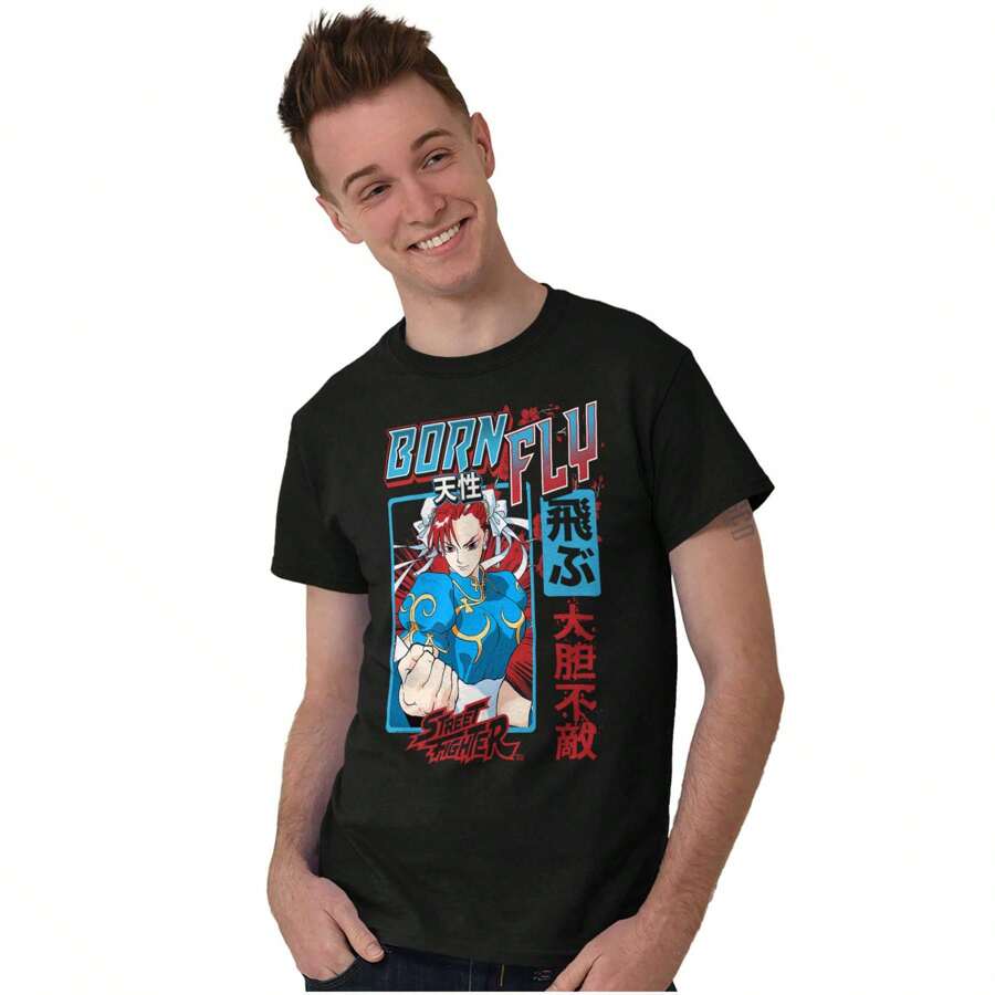 Street Fighter Chun Li Born Fly Graphic T Shirt