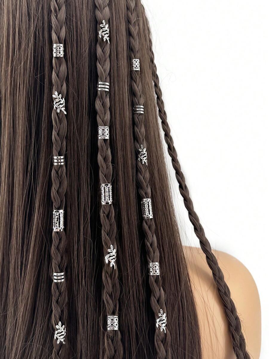 40 pièces Anneaux pour cheveux dreadlocks - Accessoires de cheveux en alliage élégants, bijoux pour cheveux tressés pour les filles et les femmes, épingles à cheveux dorées pour la Saint-Valentin