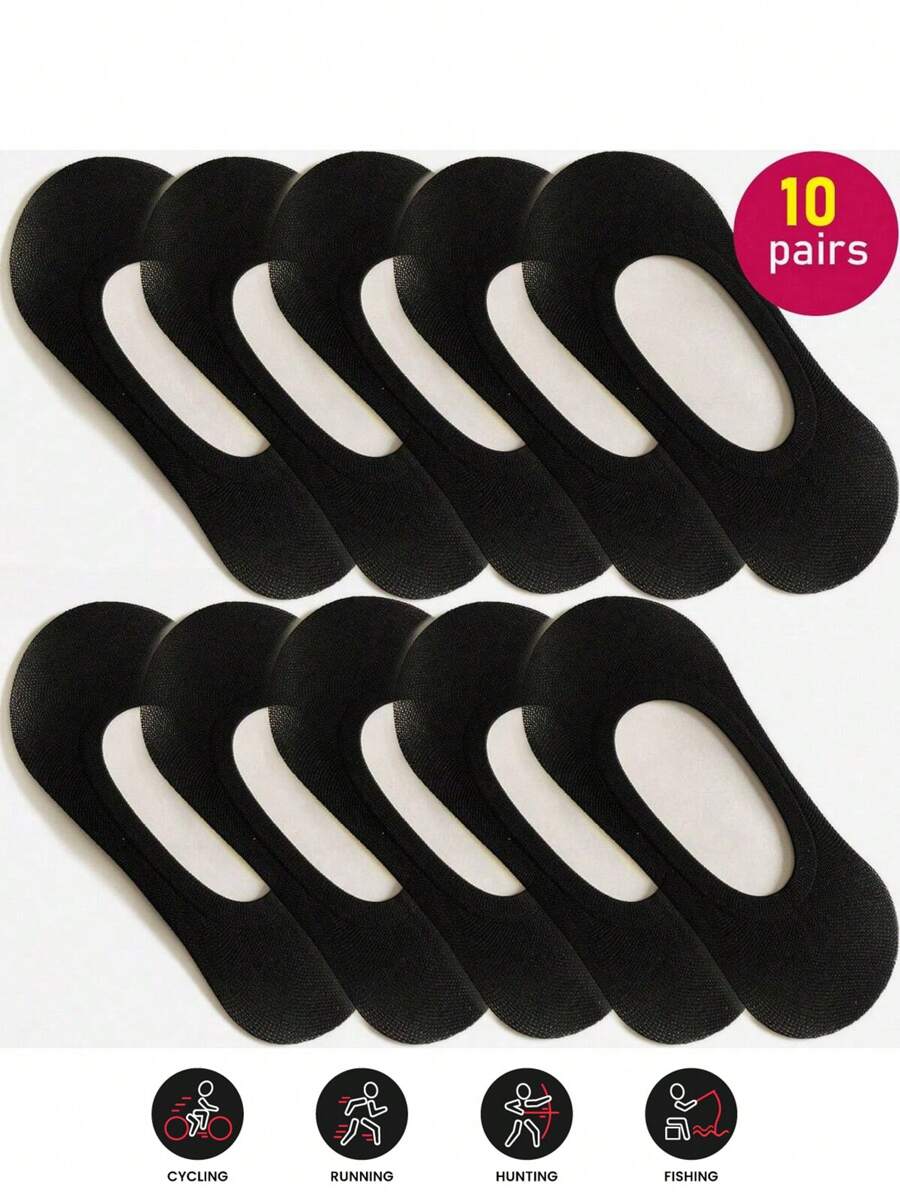 10 paires/5 paires en option Super fins chaussettes de sport semi-transparentes jetables pour la danse/la course, chaussettes courtes de style casual pour le printemps et l'été ; Nouveaux lots de 2 paquets de chaussettes de couleur unie pour chevilles en noir et blanc pour femmes, chaussettes basses respirantes et antidérapantes invisibles, chaussettes invisibles en mélange de nylon de petite taille, chaussettes courtes basses pour le printemps, l'été, l'automne et l'hiver, chaussettes bateau jetables