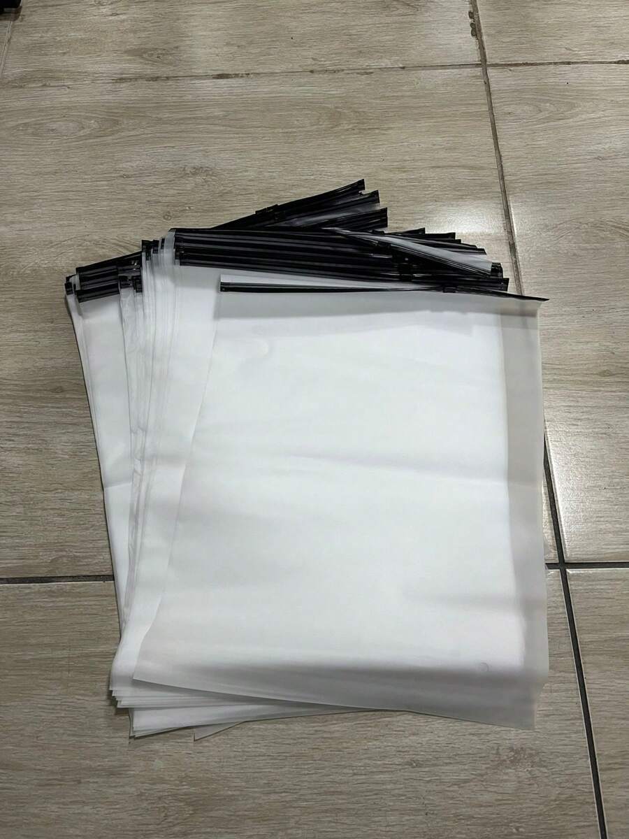 Saco Ziper Preto 20x30cm Fosco Para Roupa com 50 Unidades
