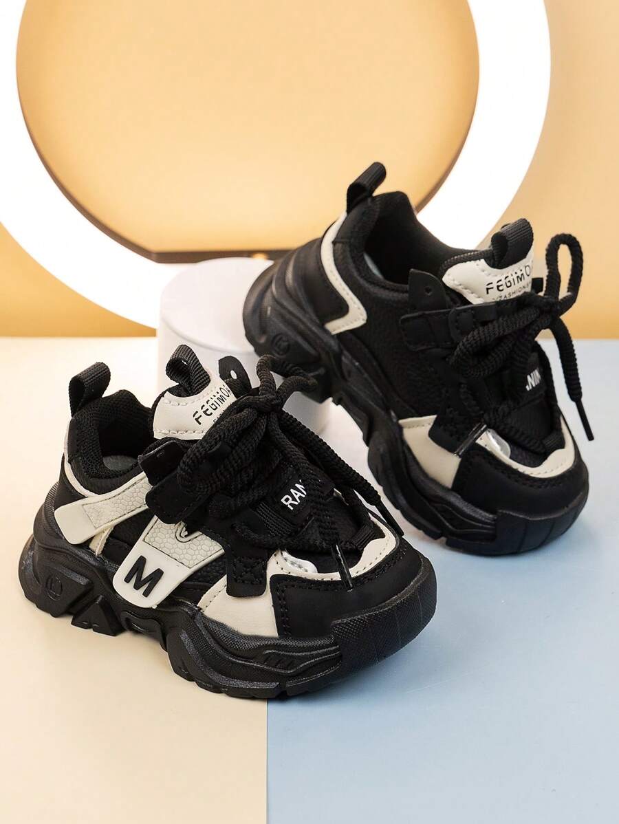 Girls Sneakers Autumn New Korean Version Kids Chunky Shoes Girls Sports Shoes Breathable Boys Running Shoes