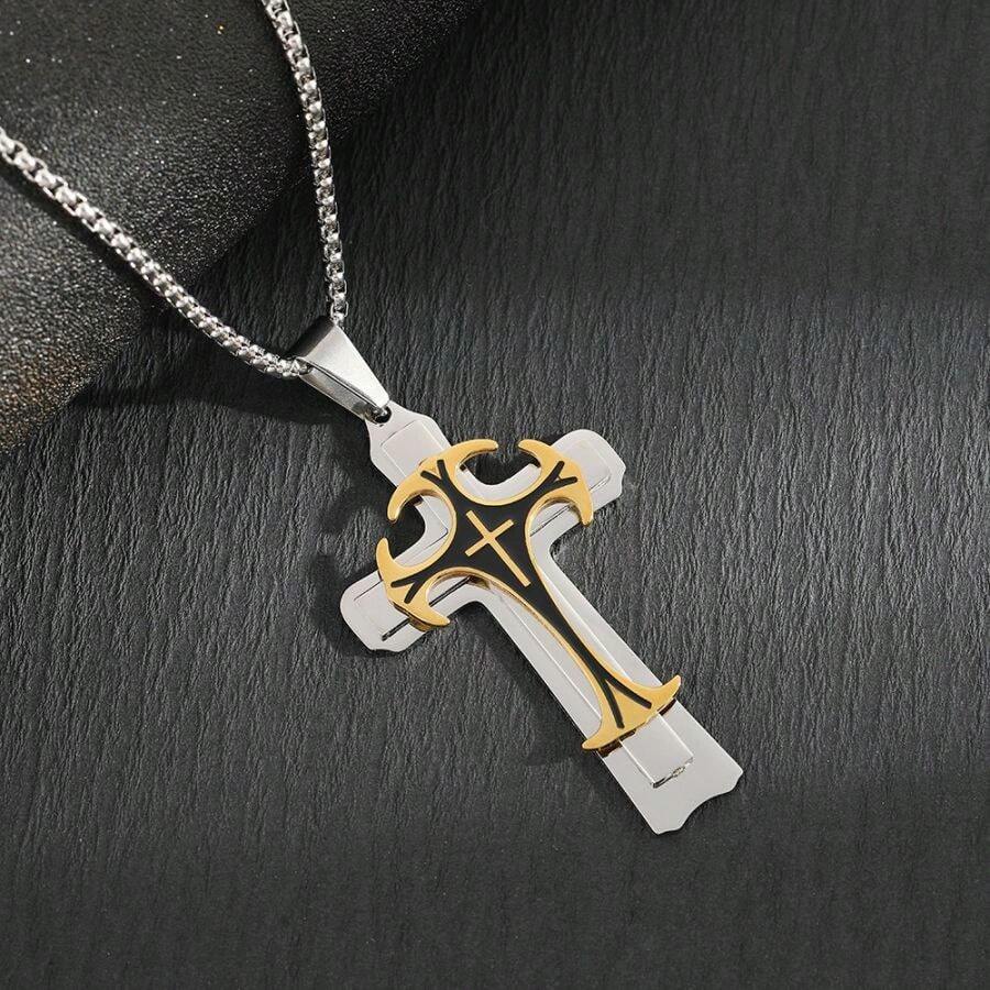 Cross Pendant Necklaces For Men Women Teens Punk Gothic Cross Necklace Fashion Jewelry Gifts Fashion Accessories Creative Gift