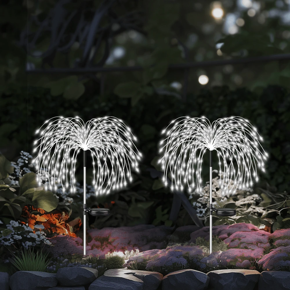 1PC Dandelion Gardening Landscape Outdoor Waterproof Fireworks Light Wedding Decoration Holiday Lawn Light 8 Lighting Modes Household Color, Warm White, White, 60/150/200/240LEDs Multiple Models Available