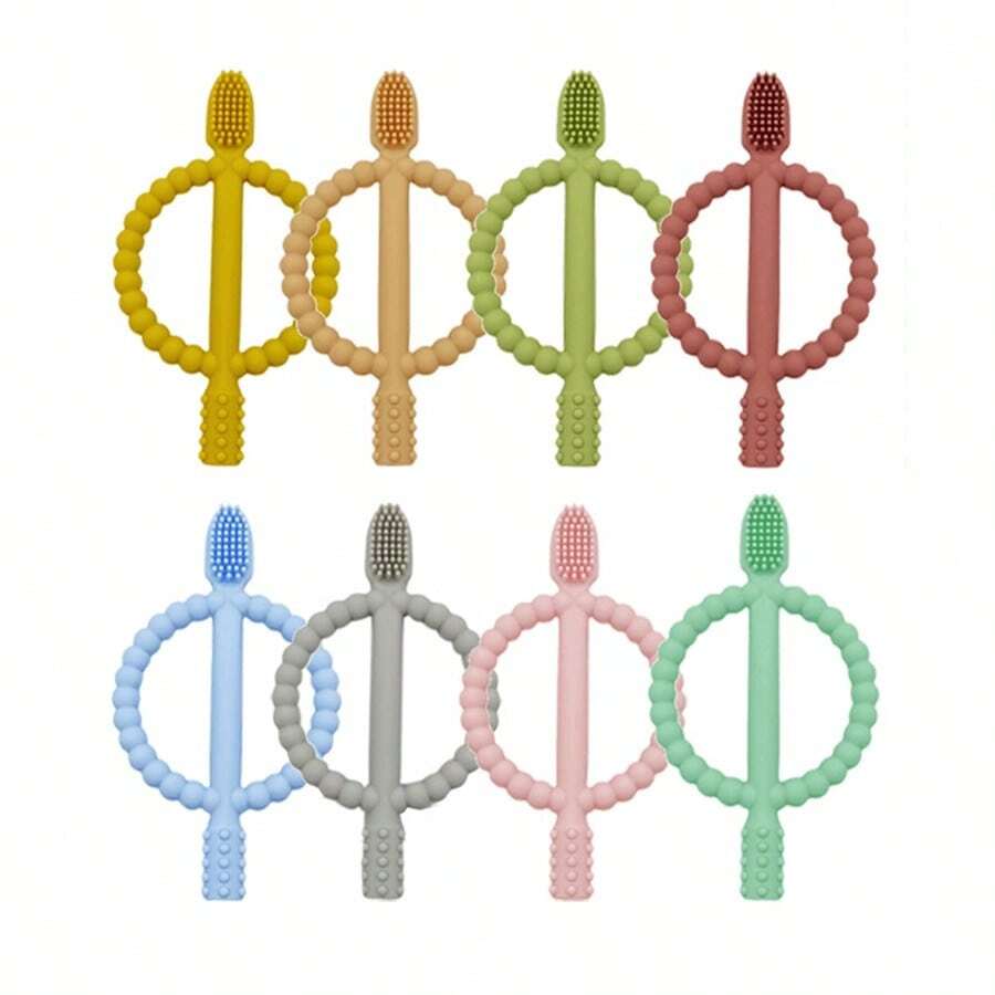 1 pieza Cepillo de dientes infantil, gel masticable para encías, barra de moler, juguete mordedor con agua hirviente, cepillo de dientes para bebé, cepillo de dientes para niños